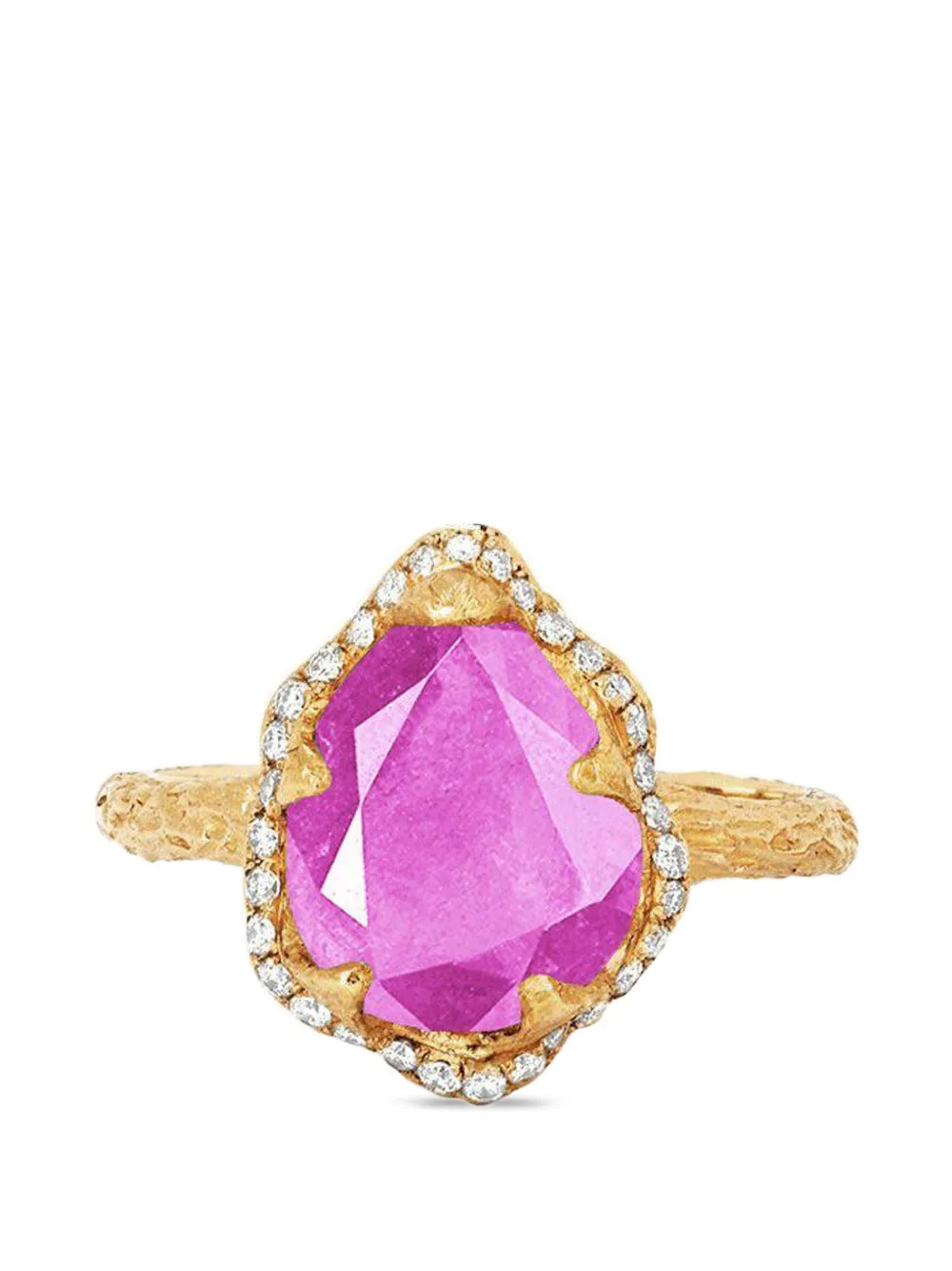 Logan Hollowell Baby Queen pink sapphire and diamond ring - Oro