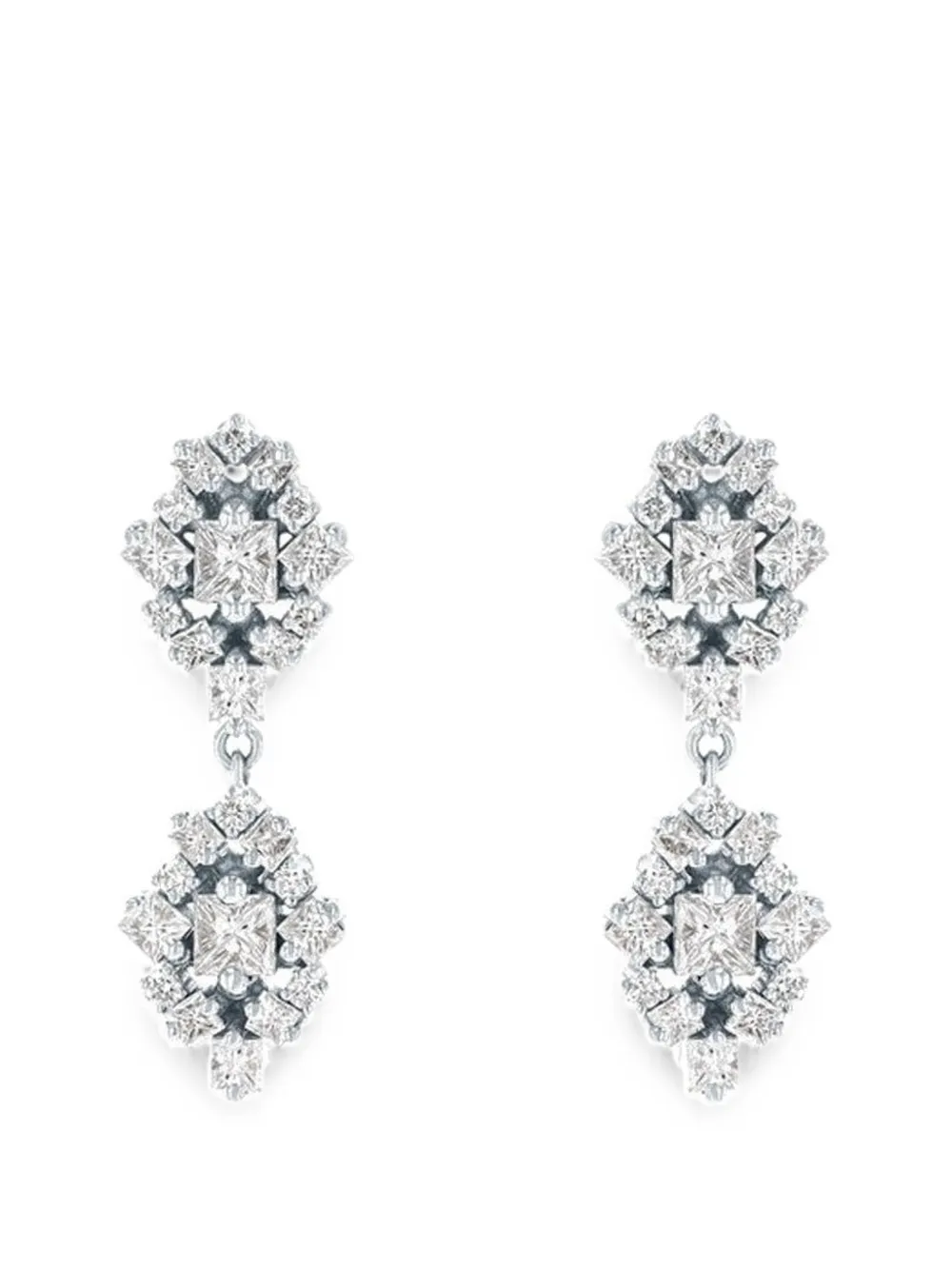 Suzanne Kalan La Fantaisie diamond drop earrings - Silber