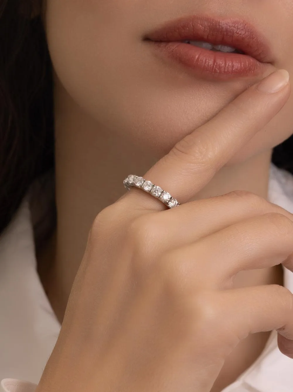 Roberto Demeglio diamond stretch ring - Silber