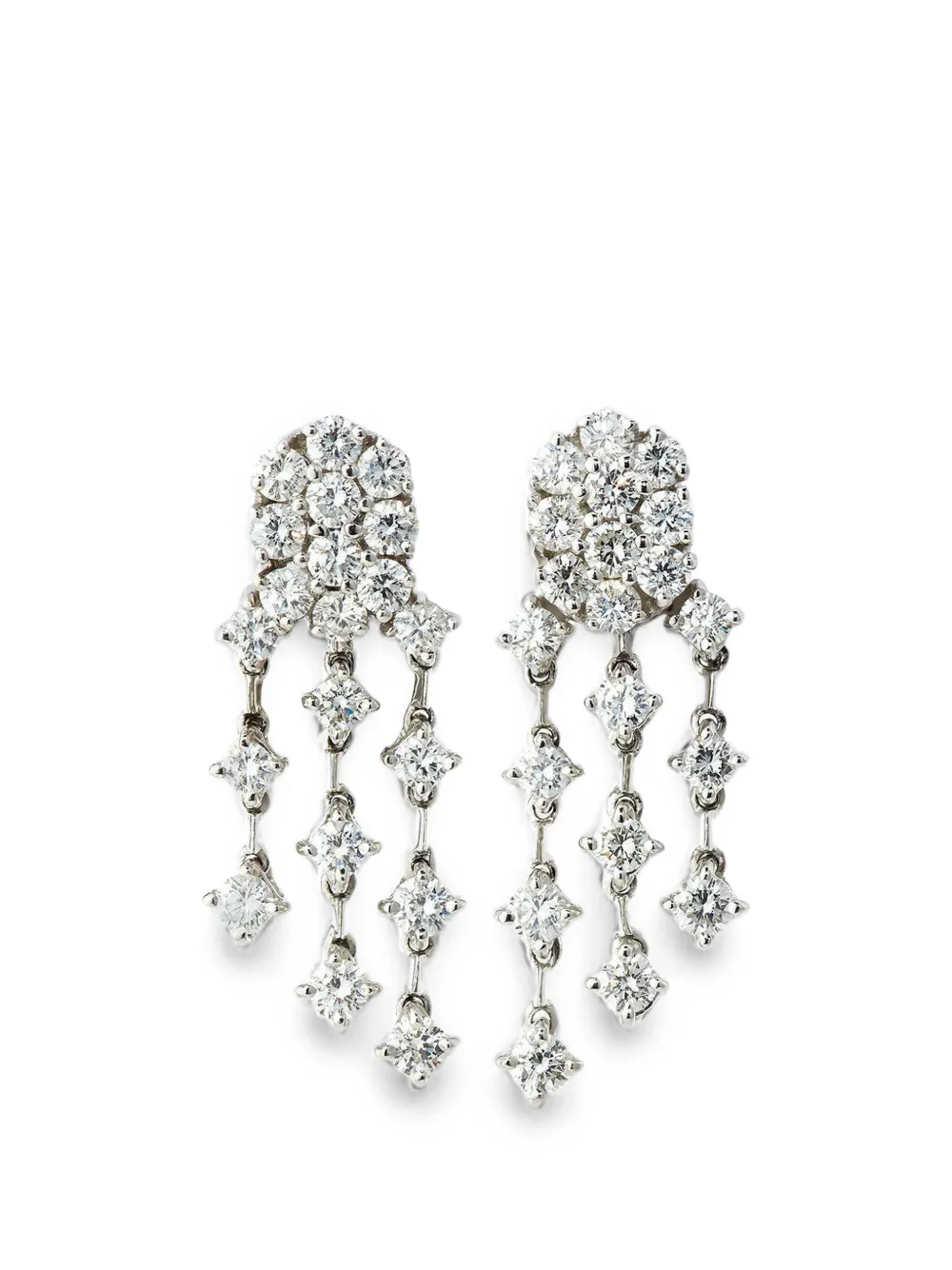 Andreoli diamond chandelier earrings - Silber