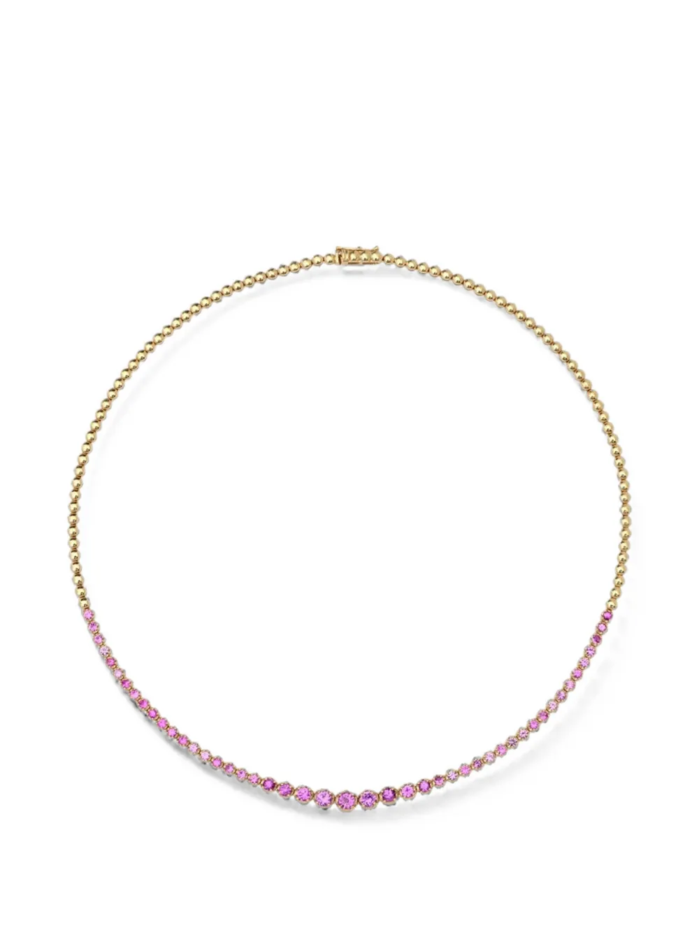 Jennifer Meyer sapphire tennis necklace - Gold