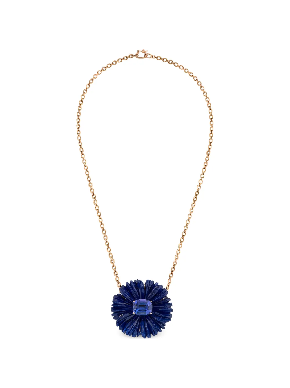 Irene Neuwirth lapis and tanzanite flower necklace - Rosa