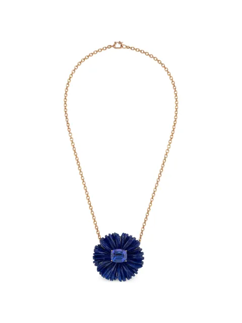 Irene Neuwirth lapis and tanzanite flower necklace