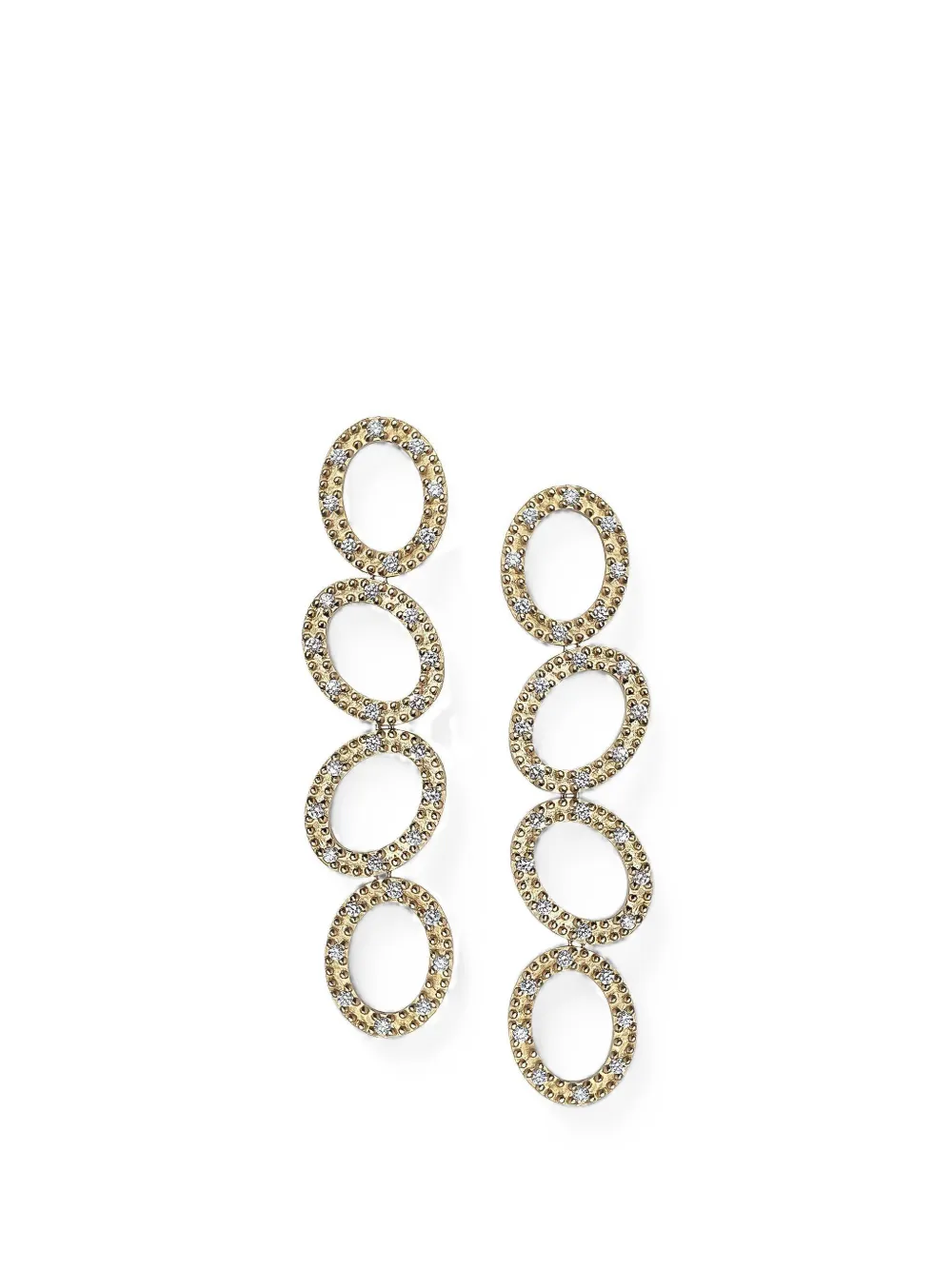COOMI diamond paisley-engraved earrings - Gold