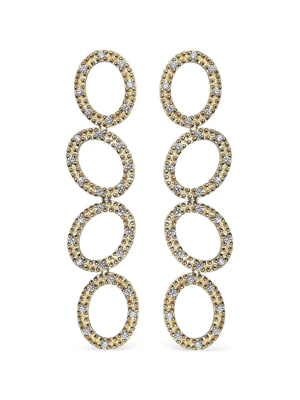 COOMI diamond paisley-engraved earrings - Oro