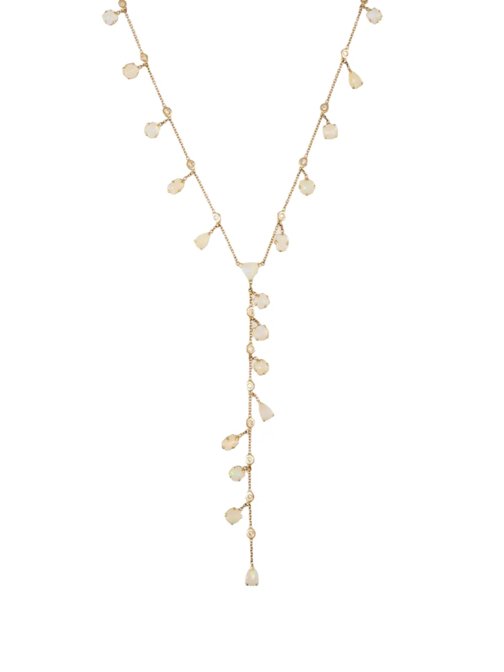 Jacquie Aiche opal and diamond shaker y necklace - Oro