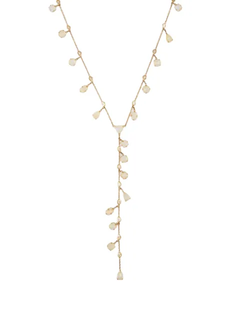 Jacquie Aiche opal and diamond shaker y necklace