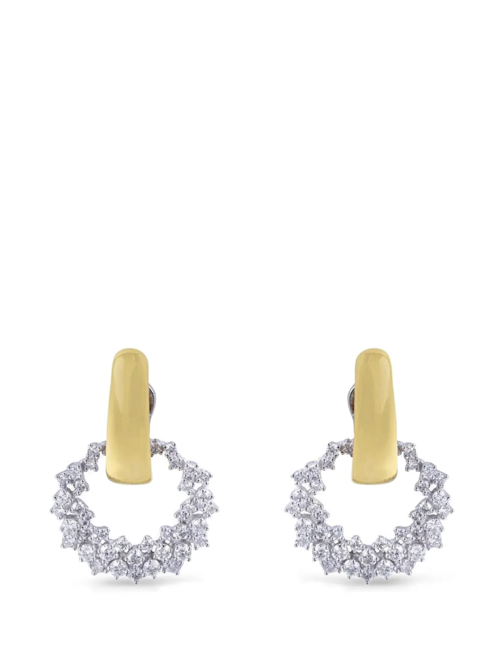 Yeprem diamond circle drop earrings