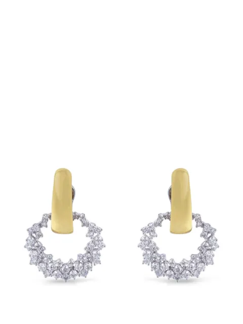 Yeprem diamond circle drop earrings