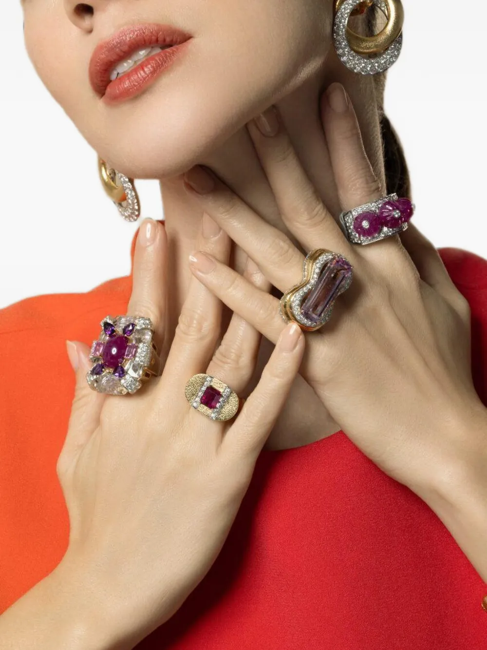 David Webb Avenue tourmaline and diamond ring - Oro