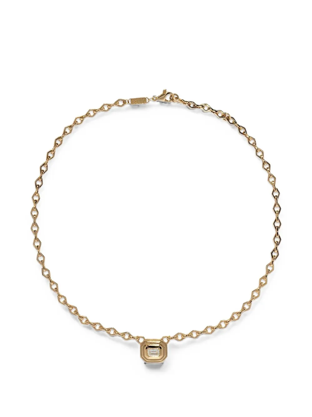 Azlee Staircase diamond necklace - Gold