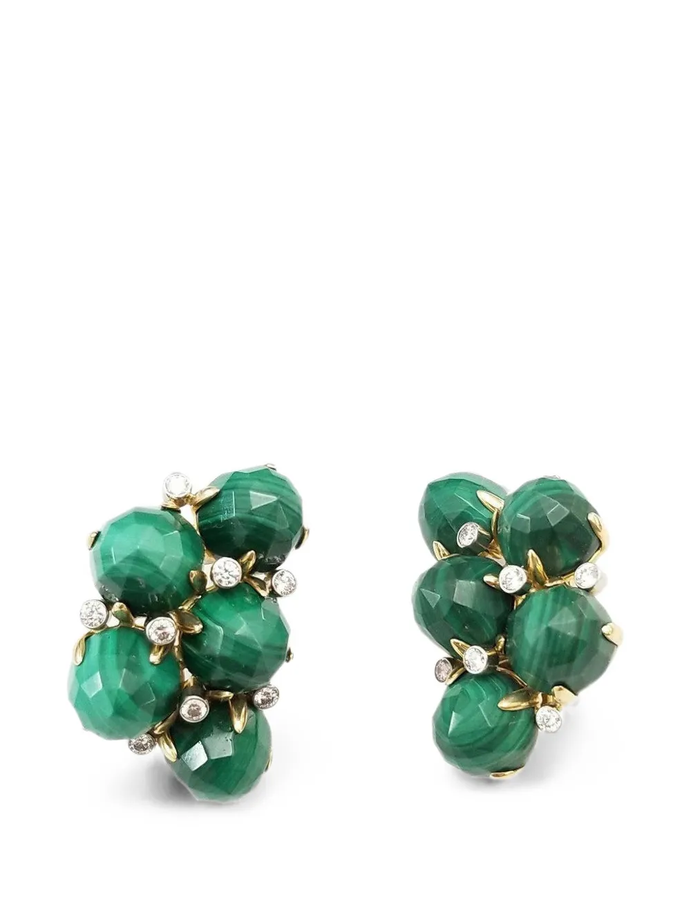 ALETTO BROTHERS Orba malachite and diamond earrings - Gold