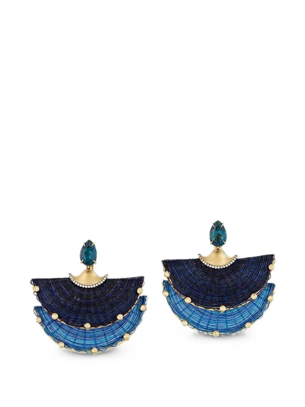 SILVIA FURMANOVICH London diamond and topaz earrings - Gold