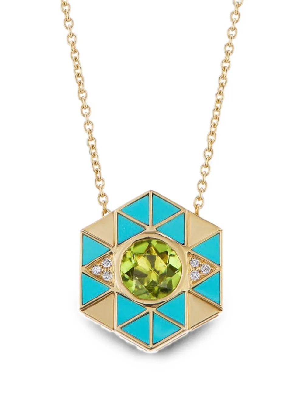 Harwell Godfrey Evil Eye turquoise necklace - Gold