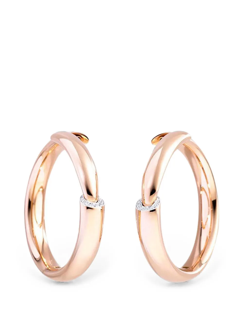 VHERNIER Calla diamond hoop earrings - Rosa