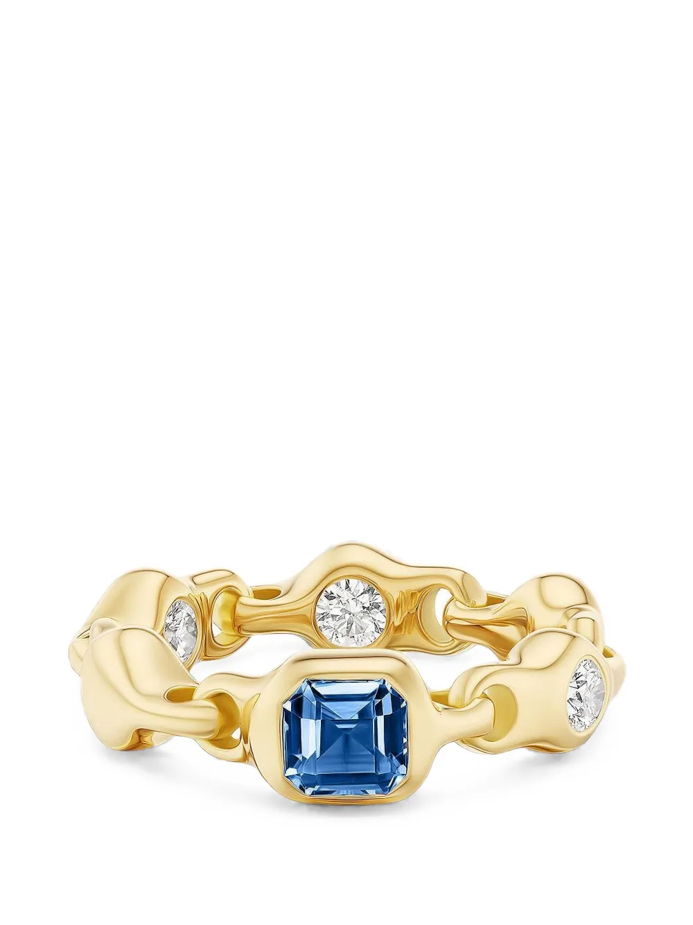 Uniform Object Supernova Multi-stone Ring in Gold, view 2