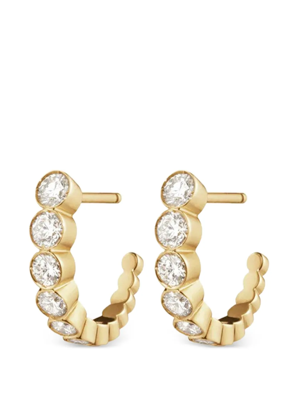 Sophie Bille Brahe Boucle diamond hoop earrings · OS