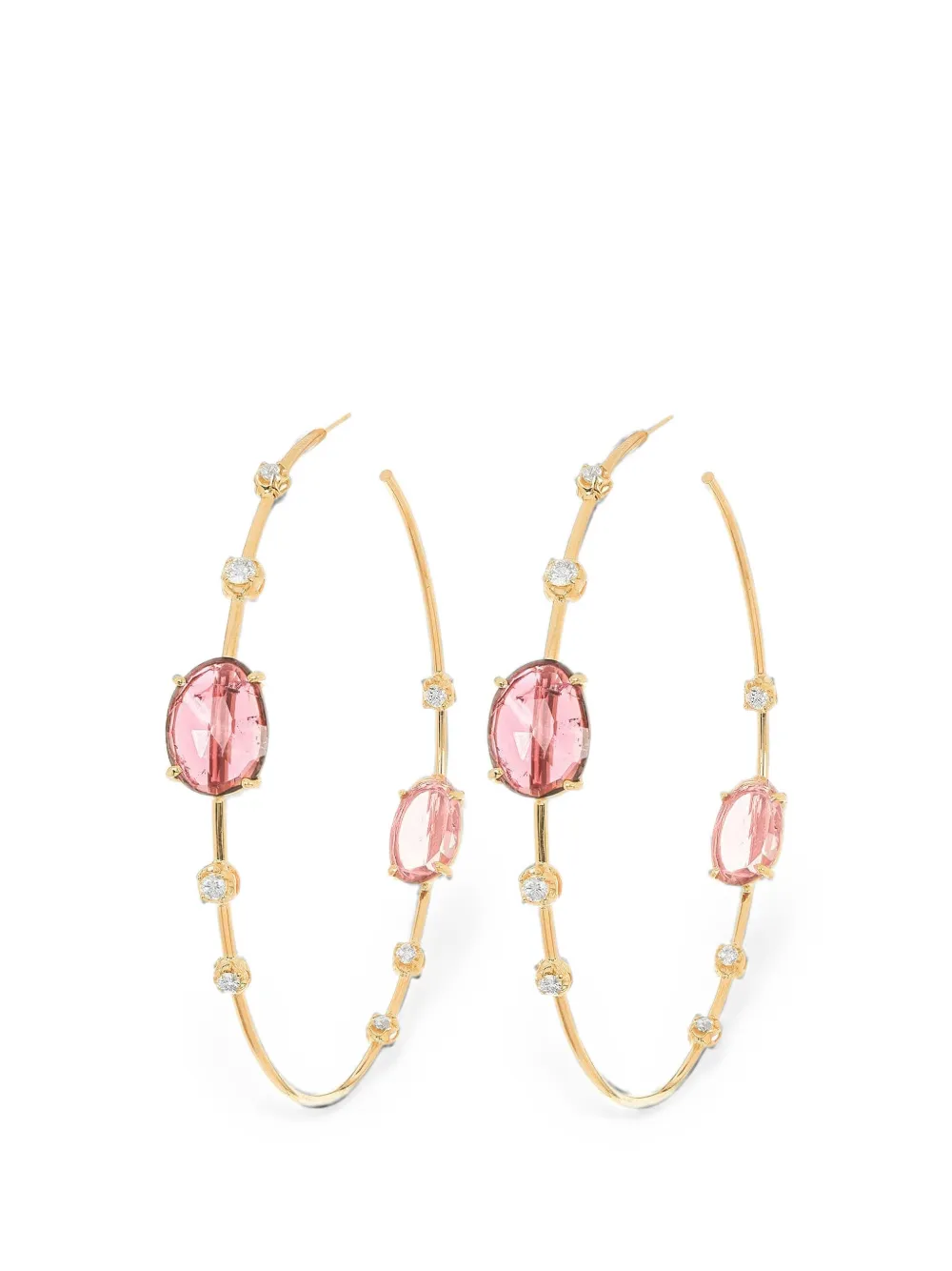 Jacquie Aiche embelish hoop earrings - Gold