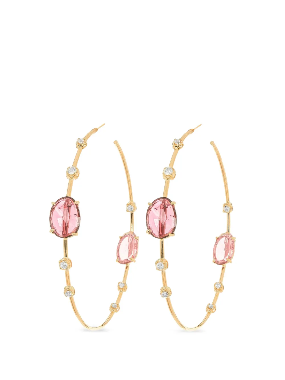 Jacquie Aiche embelish hoop earrings - Oro