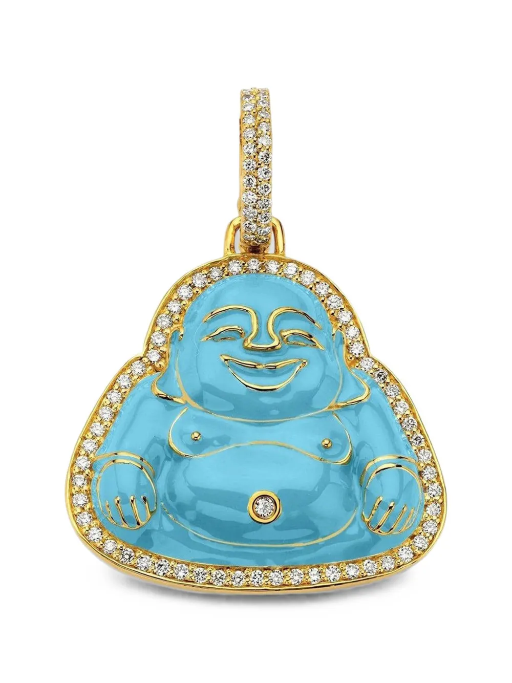 BUDDHA MAMA diamond Happy Buddha pendant - Gold