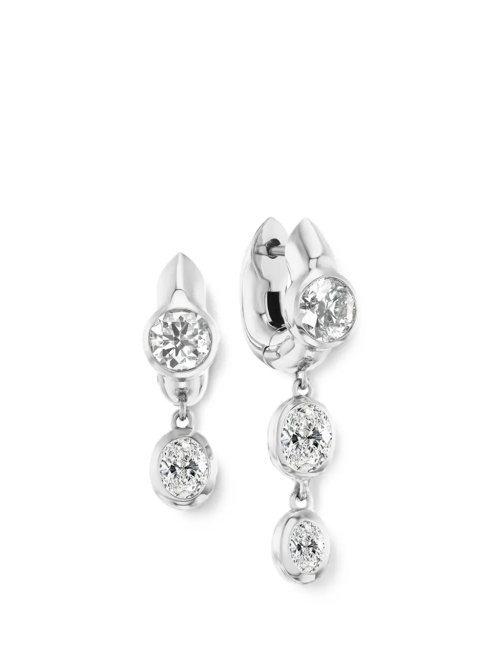 Uniform Object Orecchini con diamanti - Argento