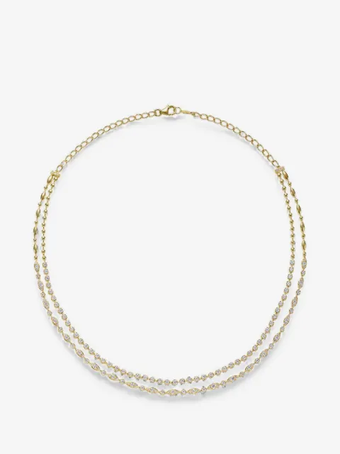 KWIAT Starry Night diamond double-line necklace