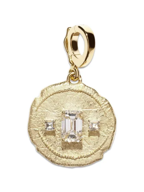 Azlee diamond coin pendant