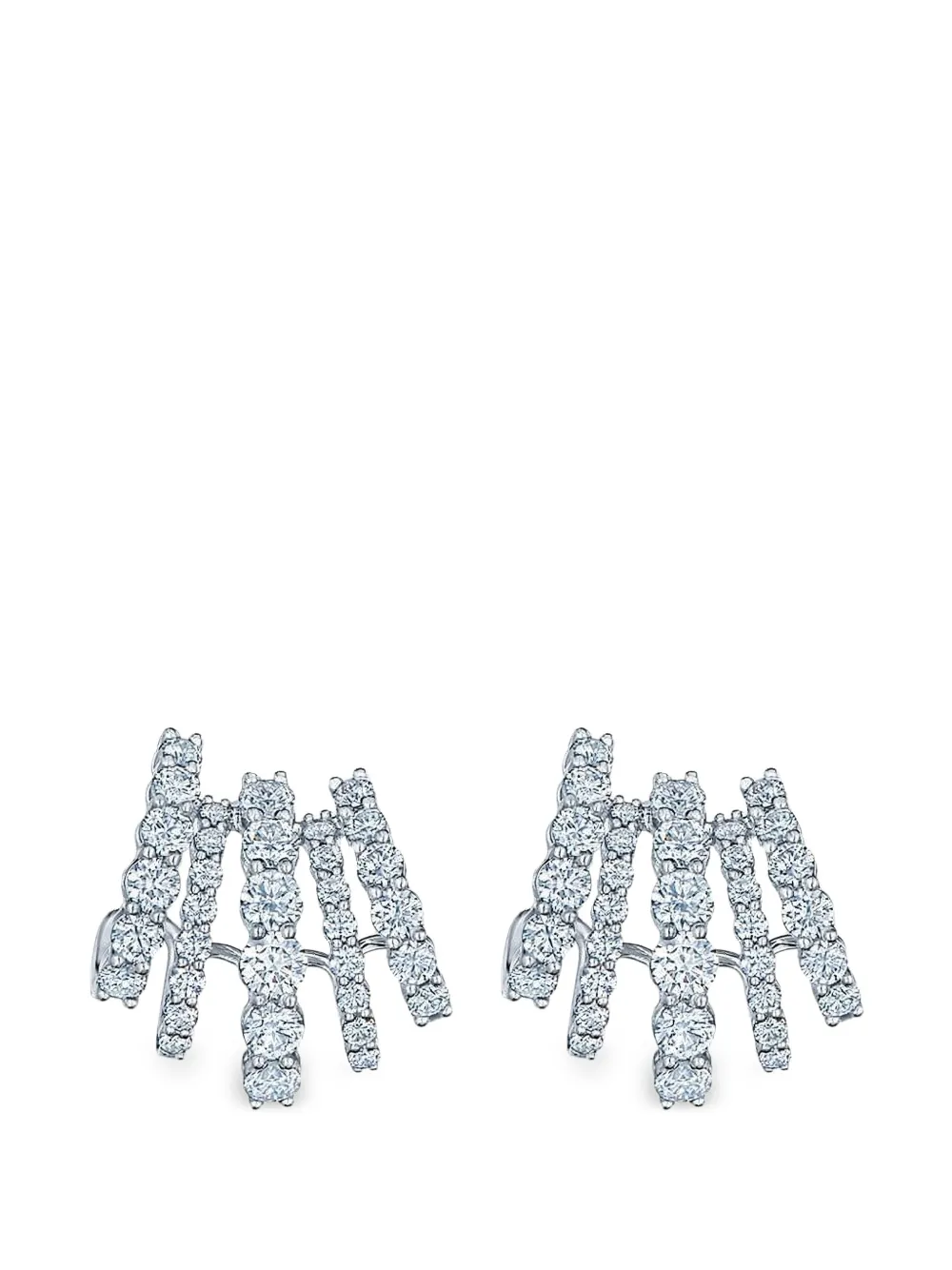 KWIAT five row ear cuff diamond earrings - Argento