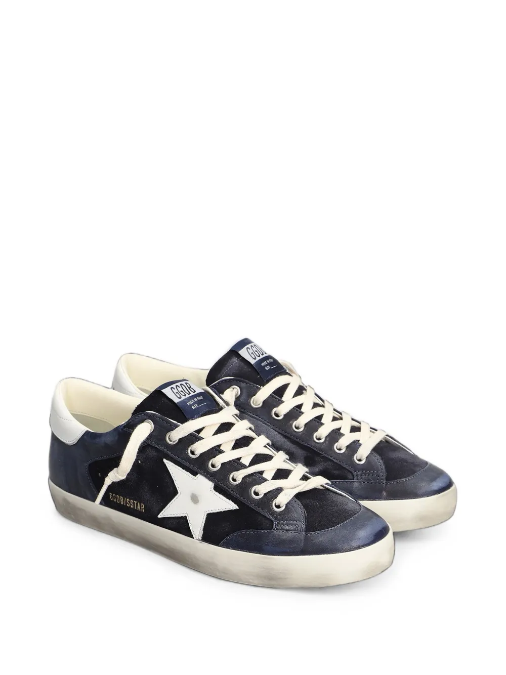 Golden Goose Super-Star distressed-effect sneakers Blauw