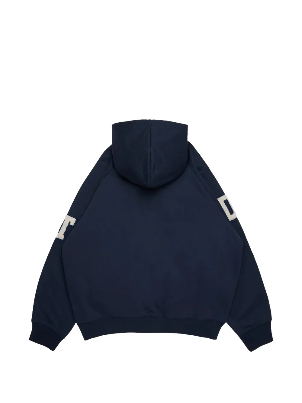 Denim Tears Chenille hoodie met rits en patch Blauw