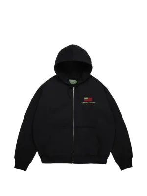 CORTEIZ Island puff-print zip-up Hoodie | Black | FARFETCH