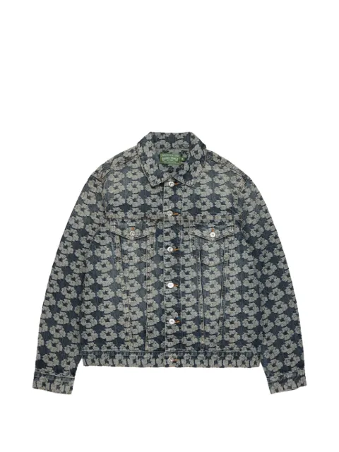 Denim Tears chaqueta vaquera con motivo de corona de jacquard
