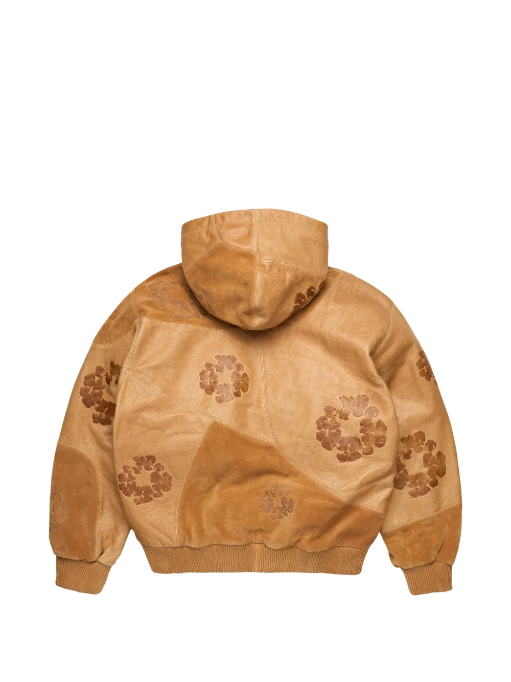 Denim Tears Hoodie met patchwork Bruin