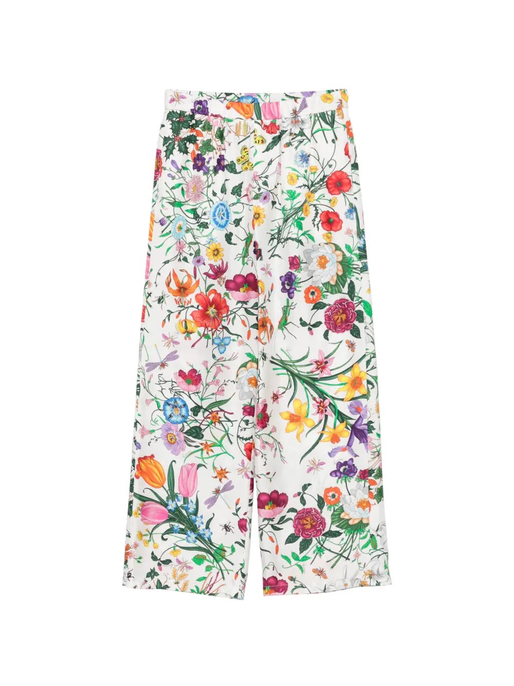Gucci floral-print trousers - Bianco
