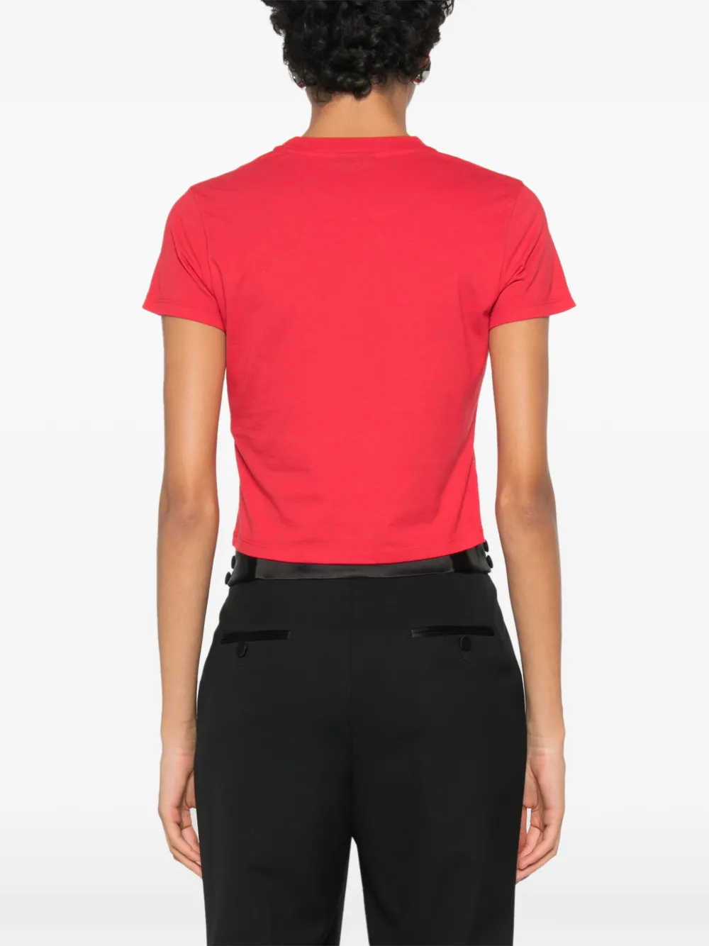 Gucci Cropped T-shirt met logoprint Rood