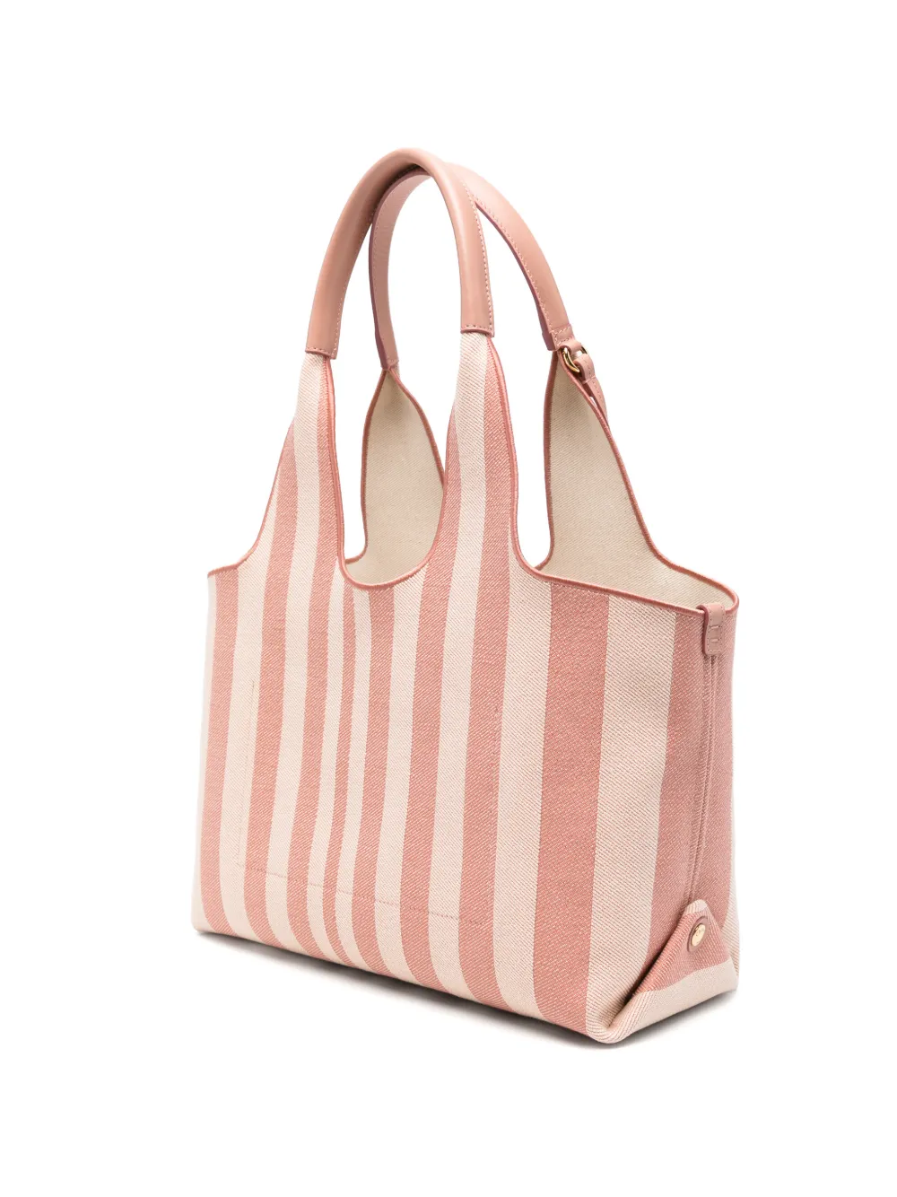 Chloé gestreepte East-West shopper met jacquard Roze