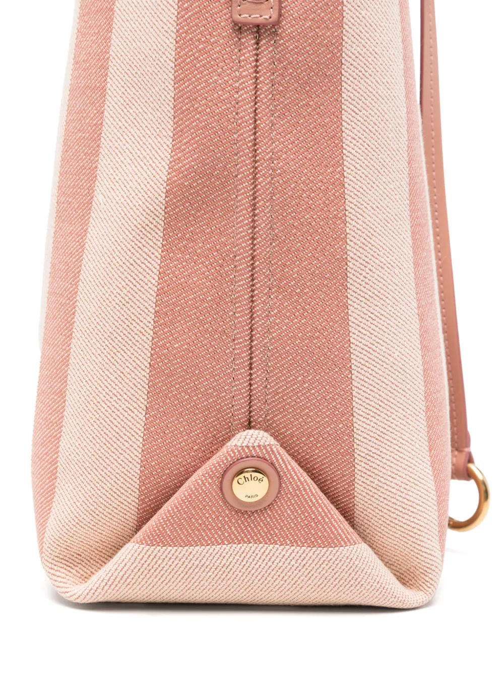 Chloé gestreepte East-West shopper met jacquard Roze
