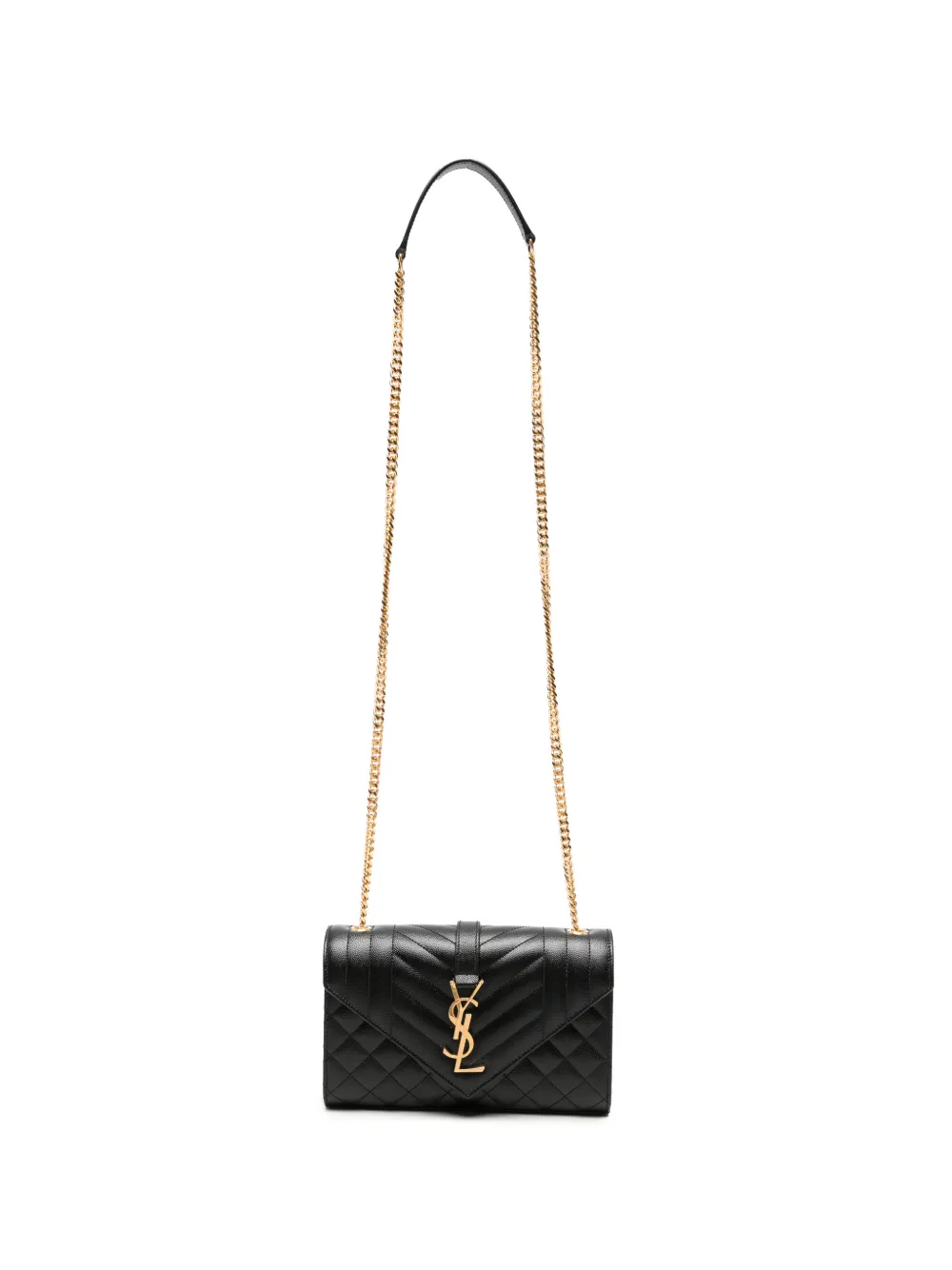 Saint Laurent Envelope quilted leather crossbody bag - Nero