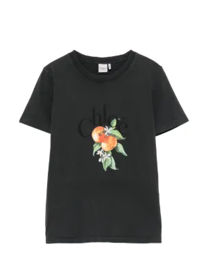 Chloé Generous フラミンゴ Tシャツ | ブラック | FARFETCH JP