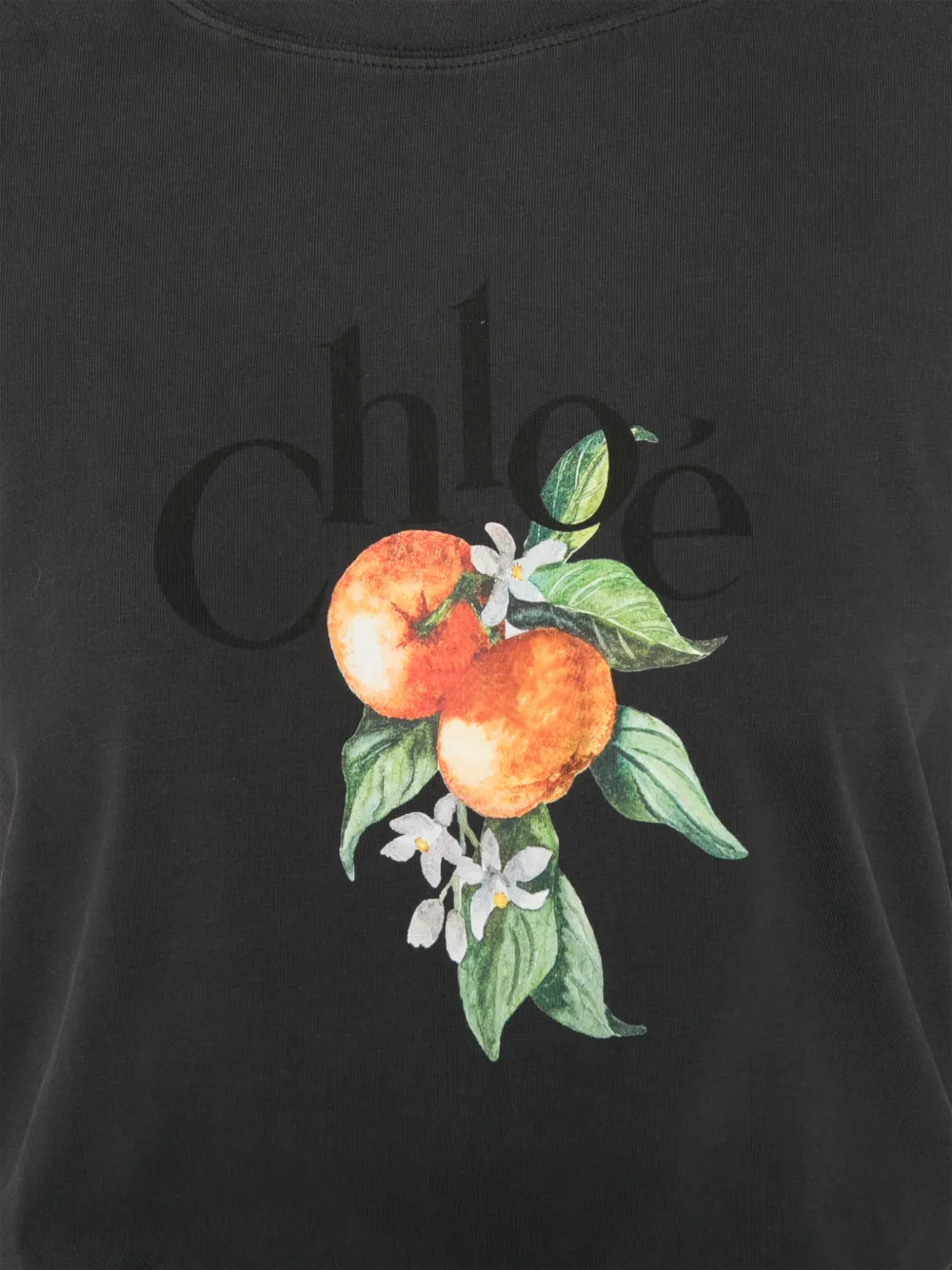 Chloé Baby-fit T-shirt met logo van katoenen jersey Zwart