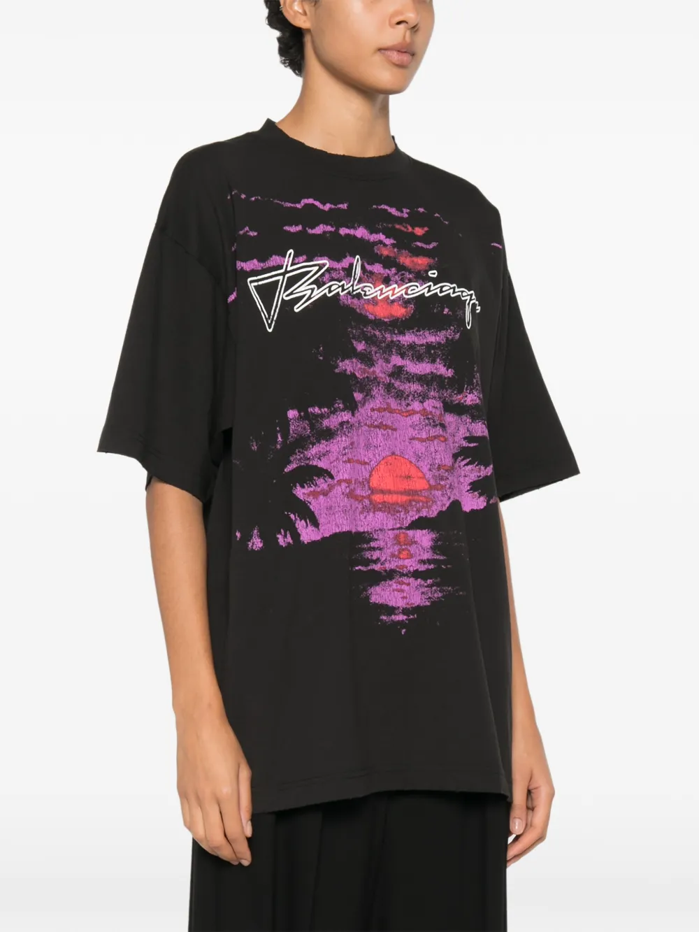 Balenciaga Dream T-shirt met grafische print Zwart