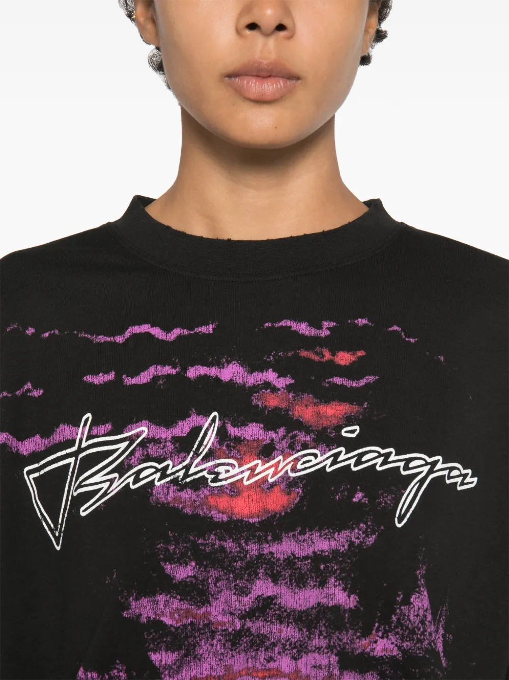 Balenciaga Dream T-shirt met grafische print Zwart