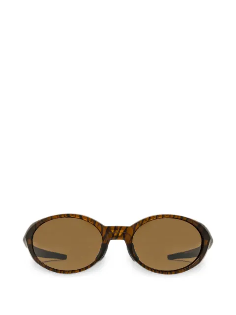 Oakley tiger-print oval-frame sunglasses