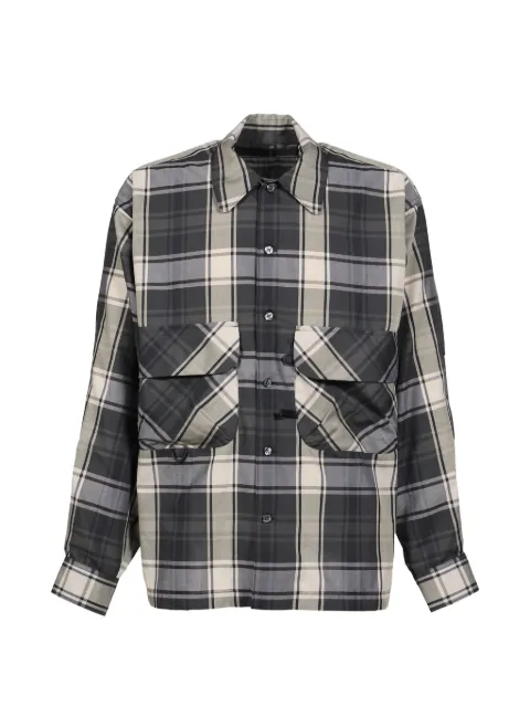 DAIWA PIER39 check-pattern flap-pocket shirt