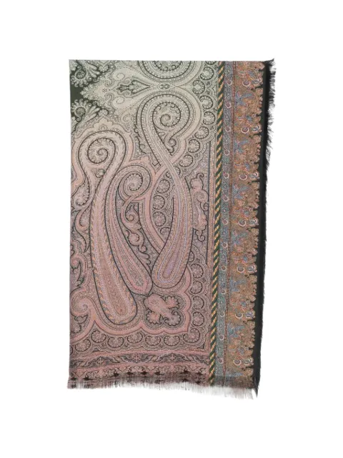 Pierre-Louis Mascia Aloeuw paisley-print fringed scarf