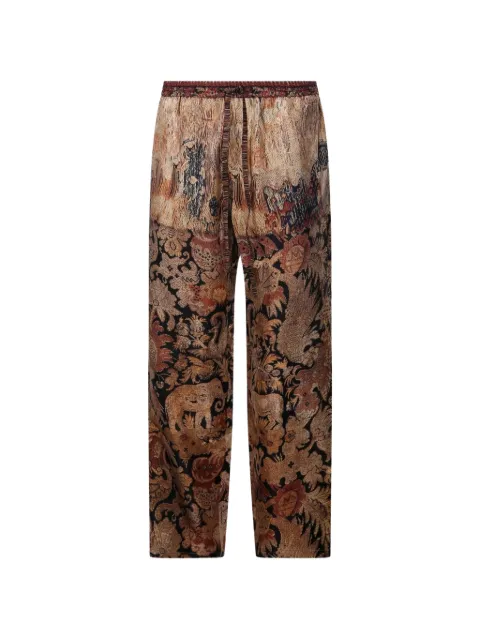 Pierre-Louis Mascia Aloe jacquard-woven drawstring trousers