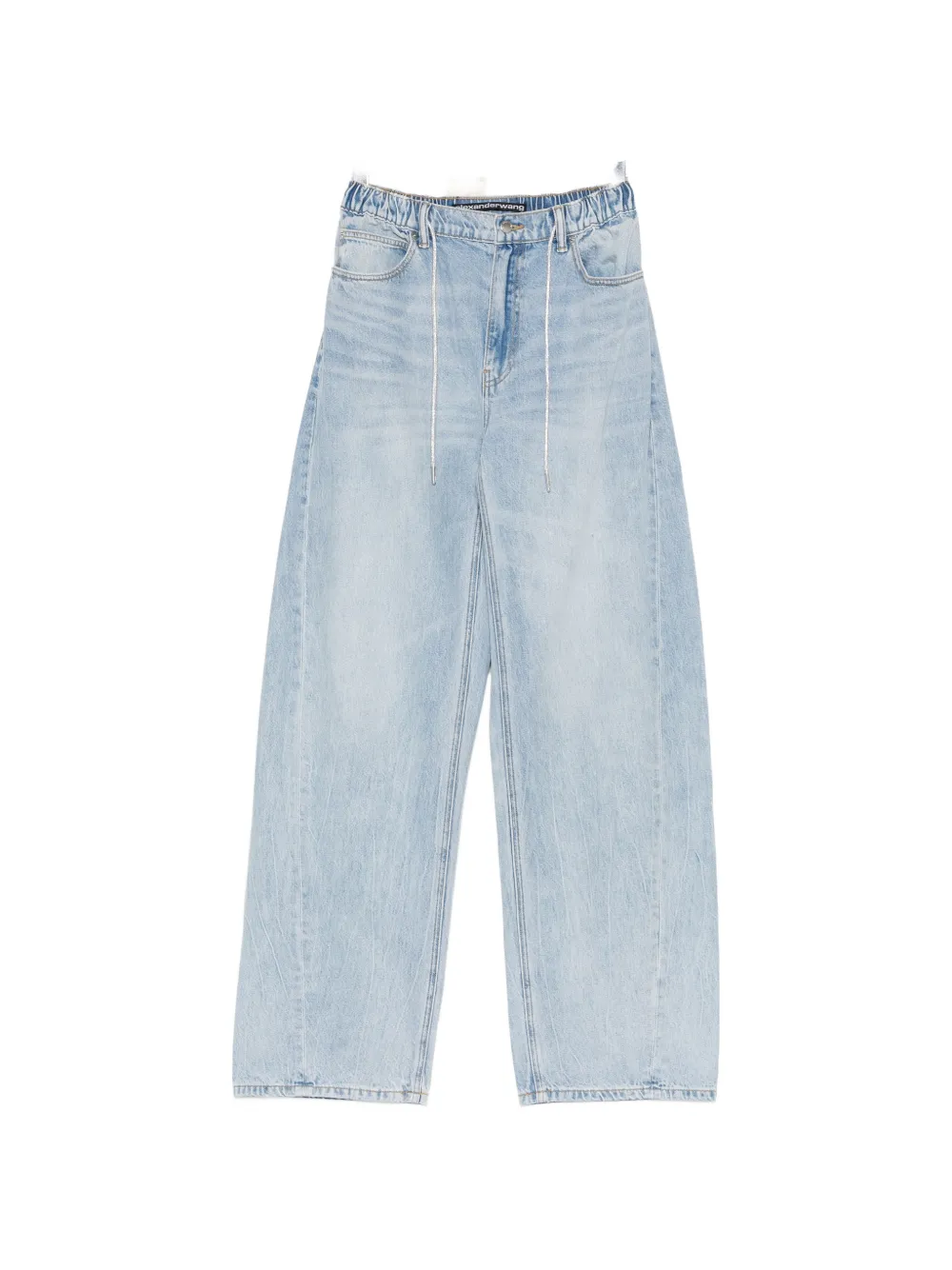 Alexander Wang drawstring wide-leg jeans - Blu