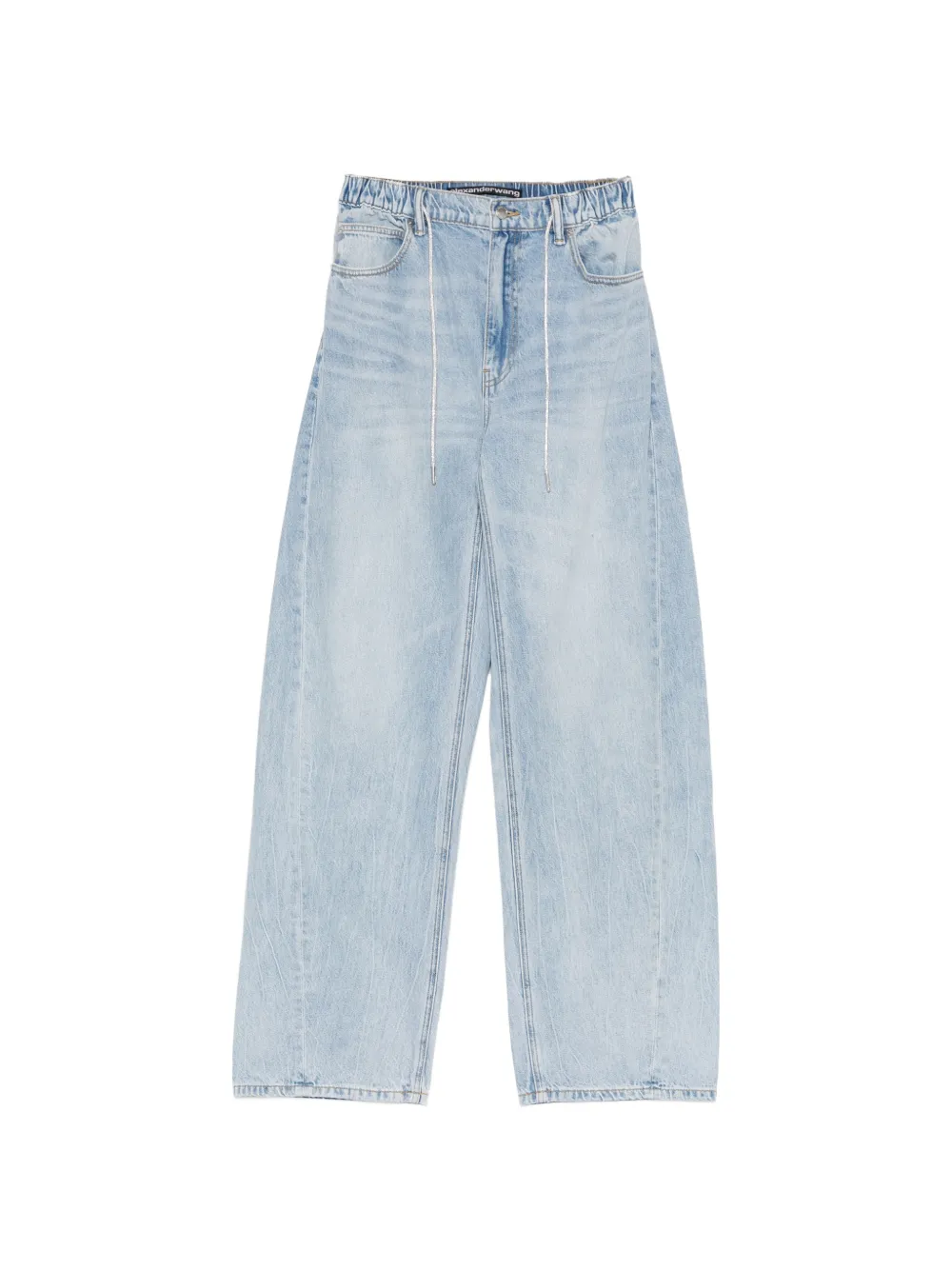 Alexander Wang drawstring wide-leg jeans - Blu