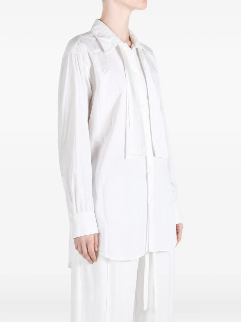 Y's Blouse met strikdetail Wit