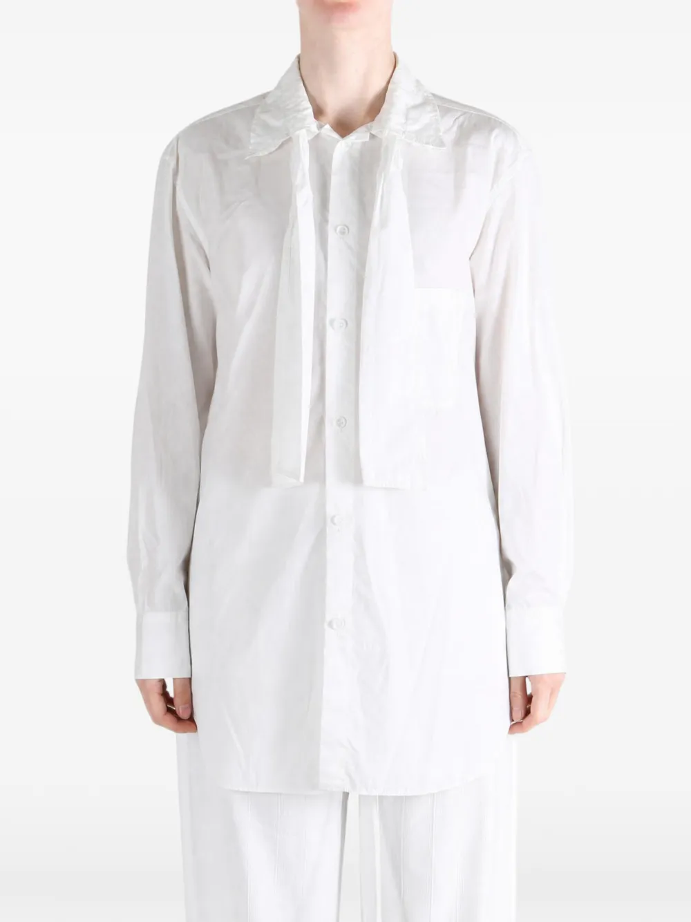 Y's Blouse met strikdetail Wit